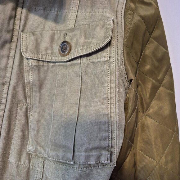 J. Crew Khaki Boyfriend Utility Military Field Cargo Army Jacket Size Small - Picture 5 of 16